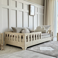 Sigma bed rechts 90x200 onbehandeld plywood