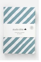 Studio Ditte hoeslaken strepen blauw 140x200