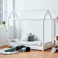 Eco One bedhuisje montessori 70x160 grenen wit