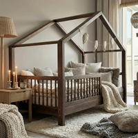 Basic Alto Montessori 140x200 huis bed walnoot