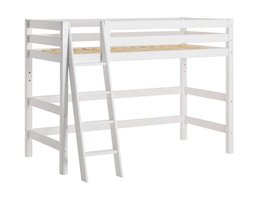 Hoppekids Premium middelhoogslaper 90x200 schuine trap flex frame bodem wit