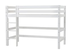 Hoppekids Premium middelhoog 90x200 rechte trap grenen wit