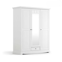 Borenzo 3 deurs kledingkast spiegel deur grenen wit