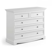 Borenzo commode 5 laden grenen wit