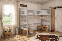 Mariotto Hoogslaper 90X200 deelbaar massief grenen cashmere