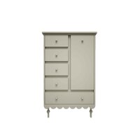 Babushka commode 5 laden 1 deur hoog olive