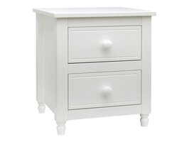 Emma nachtkastje met 2 laden wit 