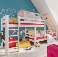 Infanskids Thijs hoekstapelbed 90x200 grenen wit